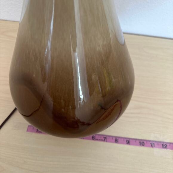 MCM Brown and tans Drip Glaze Lamp - Picture 4 of 6